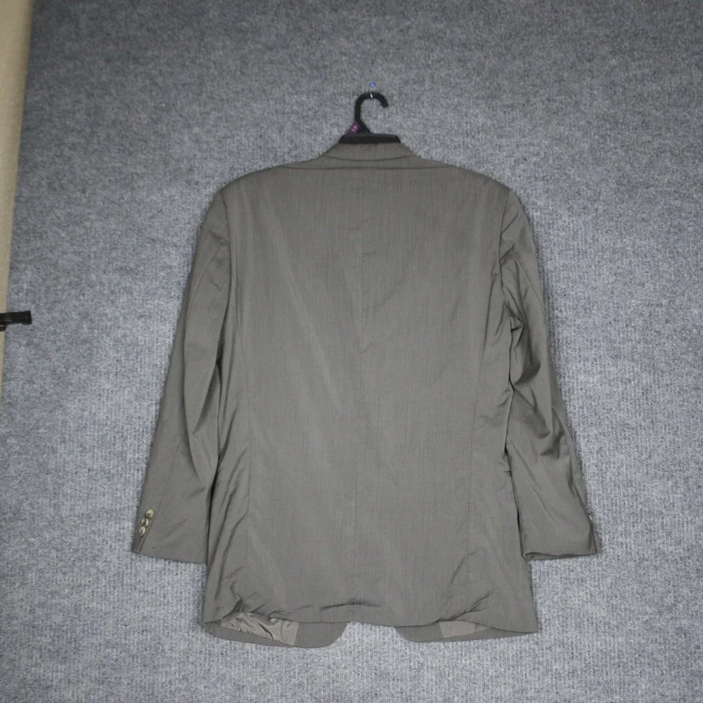 Hugo Boss Blazer Mens 40R Gray‎ Super 100 Wool Single Breasted Flawed
